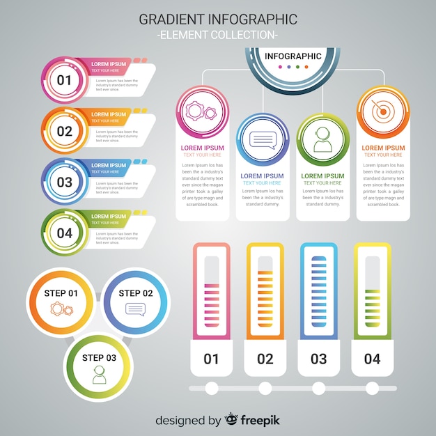 Vetor elemento de infográfico collectio