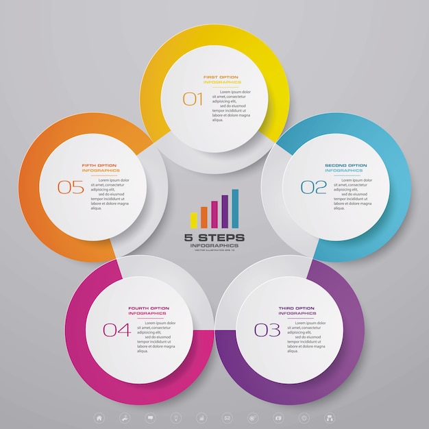 Elemento de infográfico de gráfico de apresentação