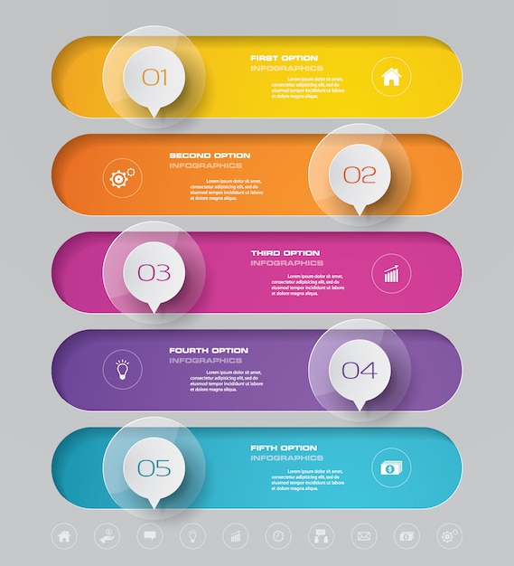 Vetor elemento de infográfico de gráfico de linha do tempo