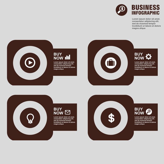 Elemento de infográficos de modelo de design de vetor conceitual