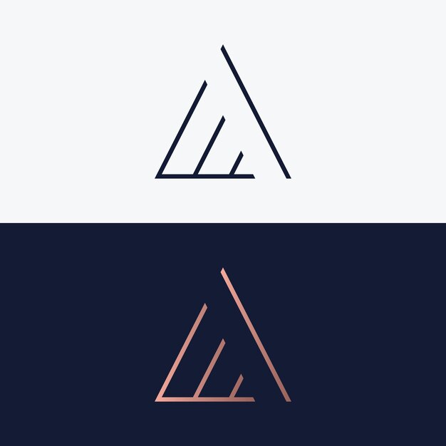 Vetor elemento de logotipo abstrato de triângulo geométrico moderno e luxuoso logotipo para marca e empresa de negócios