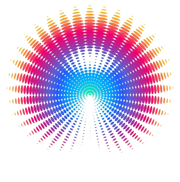 Elemento de logotipo de pavão poligonal de malha de arame circular