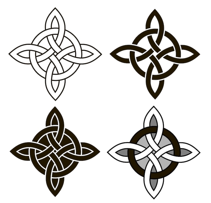 Vetor elemento de ornamento celta. nó celta. ornamento étnico. projeto geométrico. ilustração vetorial