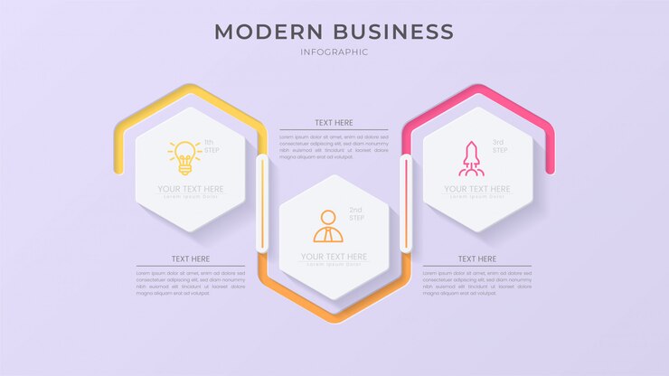 Elemento de processo infográfico criativo com ícone e texto editável