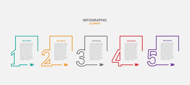 Elemento de vetor de modelo infográfico.