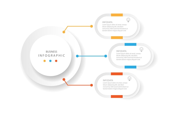 Elemento de vetor de modelo infográfico
