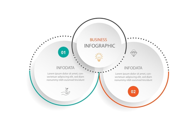 Elemento de vetor de modelo infográfico