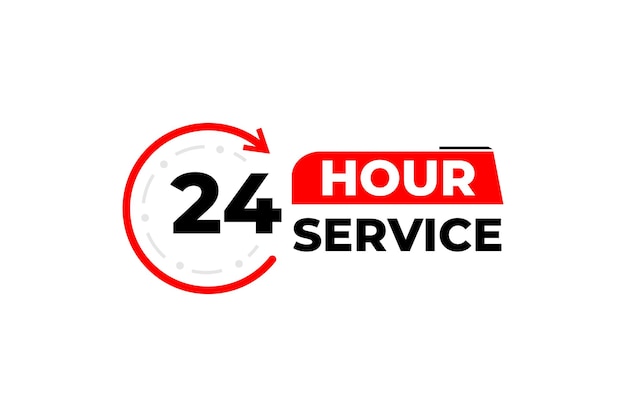 Elemento de vetor de serviço 24 horas