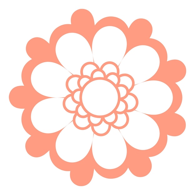 Elemento floral redondo logotipo da flor símbolo da botânica