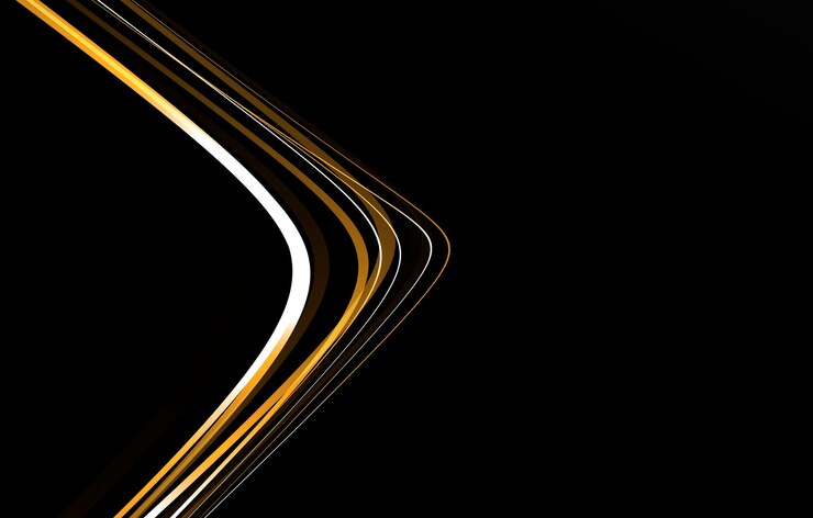 Vetor elemento gráfico abstrato de linhas formando forma de seta ou gráfico dinâmico bumerang