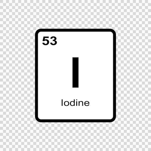 Vetor elemento químico ilustração vetorial de iodo