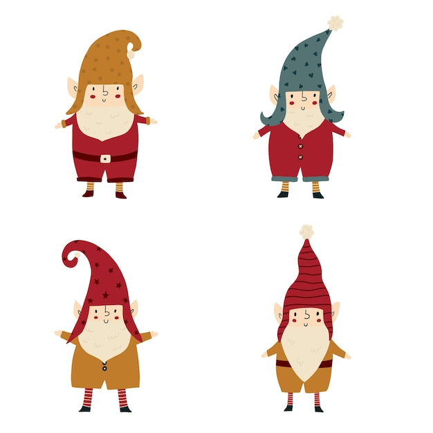 Elementos bonitos de Natal Decoração de férias Cartão postal de Natal de festa