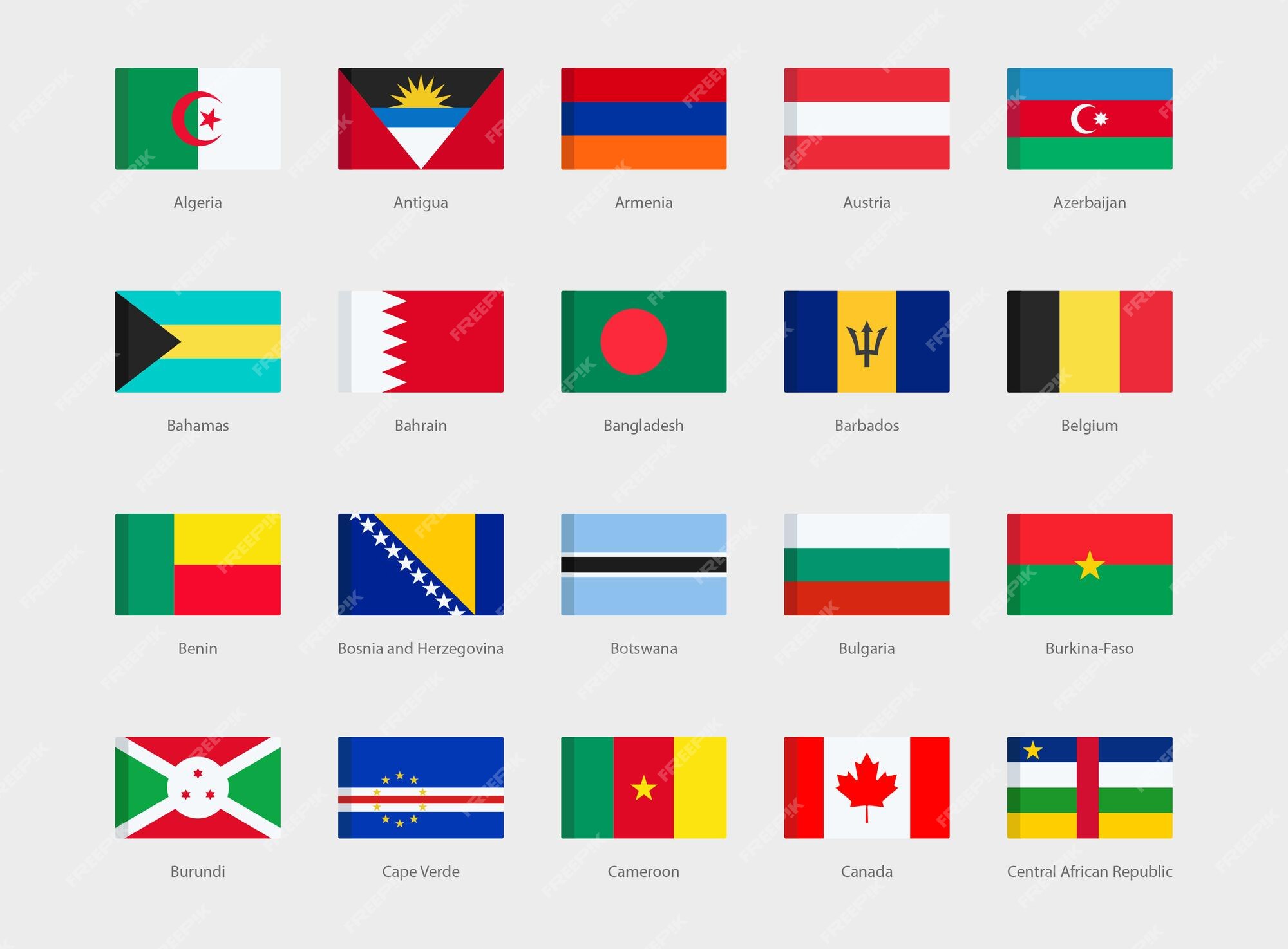 Elementos de bandeiras de países vetor bandeiras nacionais do mundo