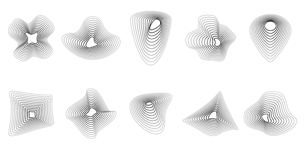 Elementos de design abstrato conjunto de elementos lineares para você projetar