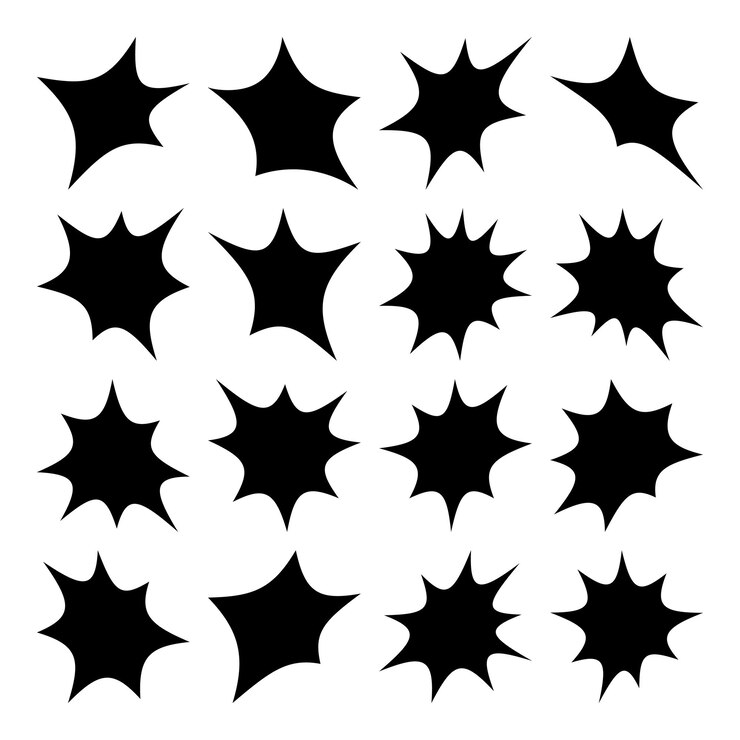 Vetor elementos de design de quadrinhos monocromáticos