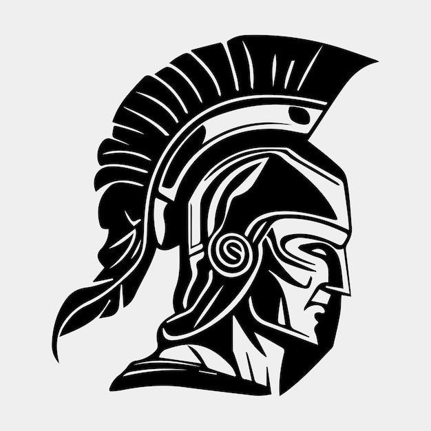 Elementos de design de vetor de logotipo espartano símbolo de capacete espartano