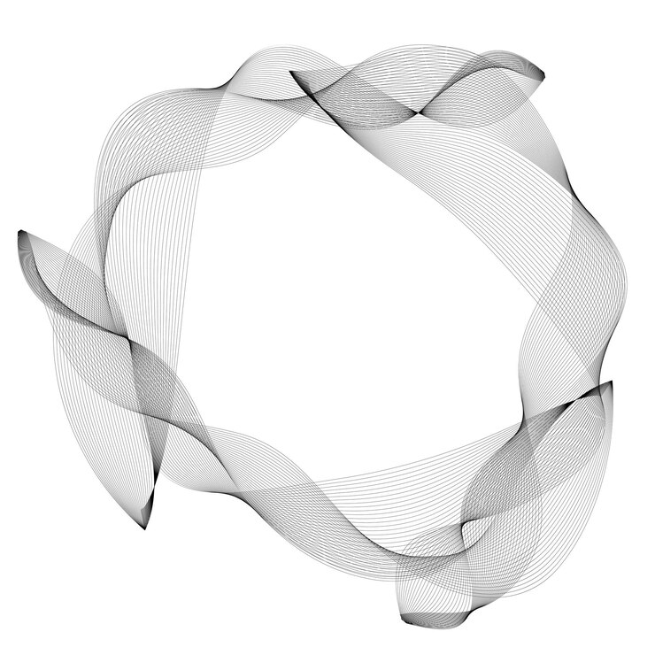 Vetor elementos de design onda de muitas linhas cinzas listras onduladas abstratas em fundo branco isolado arte de linha criativa ilustração vetorial eps 10 ondas brilhantes coloridas com linhas criadas usando a ferramenta blend