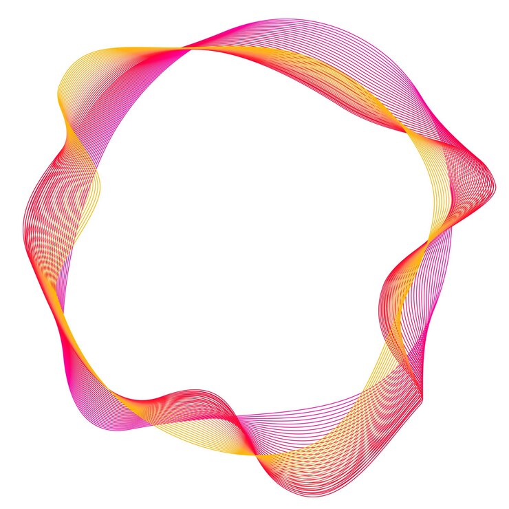 Vetor elementos de design onda de muitas linhas roxas círculo anel listras onduladas verticais abstratas no fundo branco isolado ilustração vetorial eps 10 ondas coloridas com linhas criadas usando a ferramenta blend