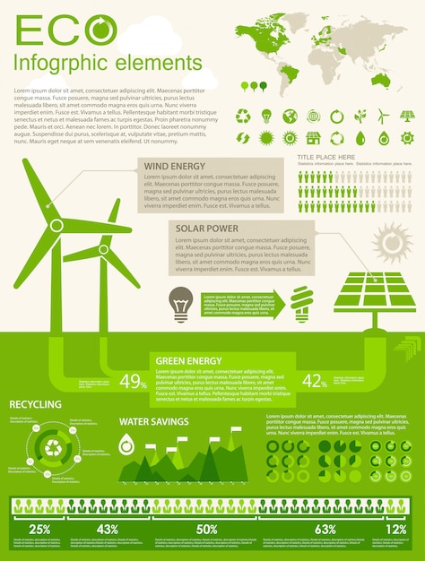 Elementos de infográfico de ambiente
