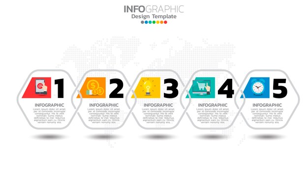 Elementos de infográfico de cronograma de negócios com opções