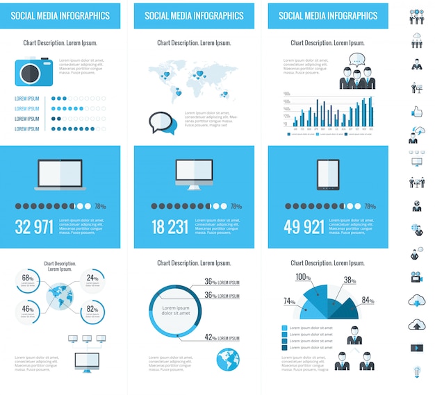 Elementos de infográfico de negócios.