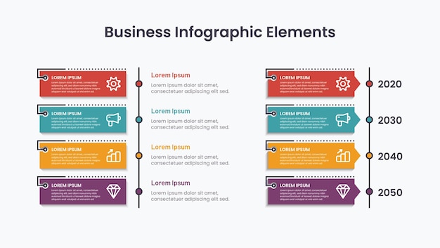 Elementos de infográfico de negócios
