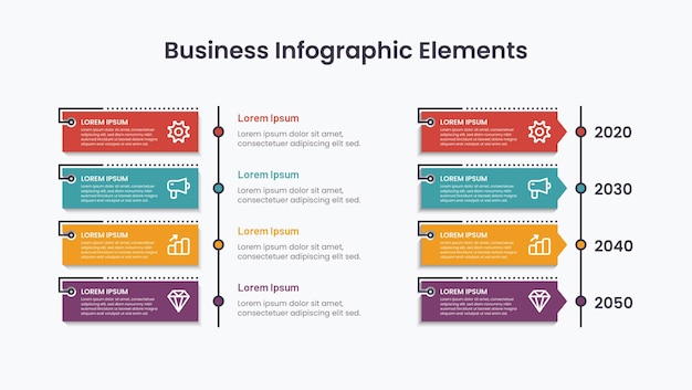 Elementos de infográfico de negócios