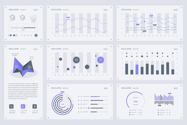 Elementos de infográficos e estatísticas