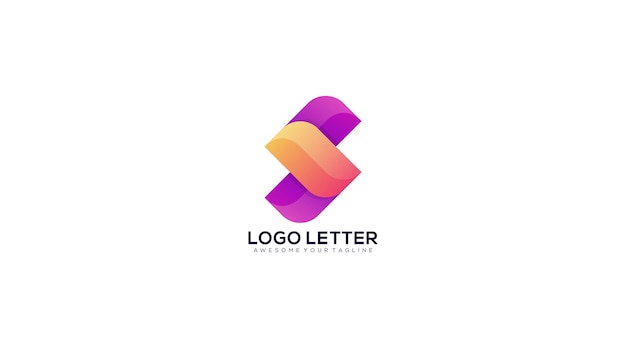 Elementos de modelo de design de ícone de logotipo de letra S de cor