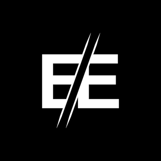 Vetor elementos de modelo de design de logotipo de carta ee logotipo de vetor de carta ee