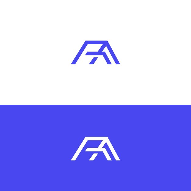 Vetor elementos de modelo de design de logotipo de letra fa logotipo de letra de alfabeto digital abstrato moderno