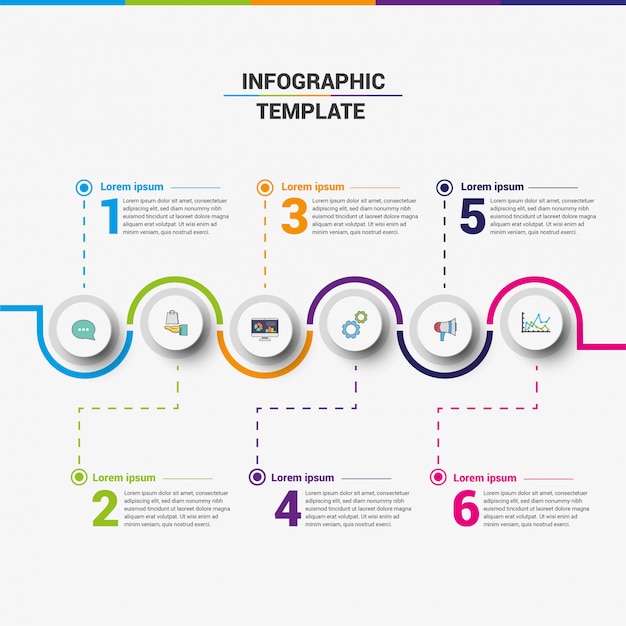 Vetor elementos de modelo de negócio infográfico