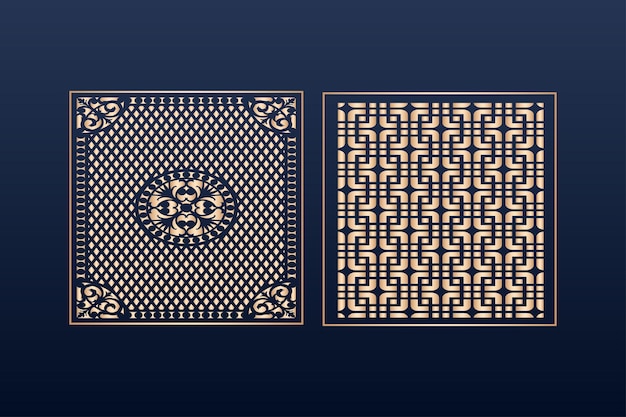 Elementos decorativos borda moldura bordas padrão arquivos de padrão islâmico dxf painel de corte a laser islâmico
