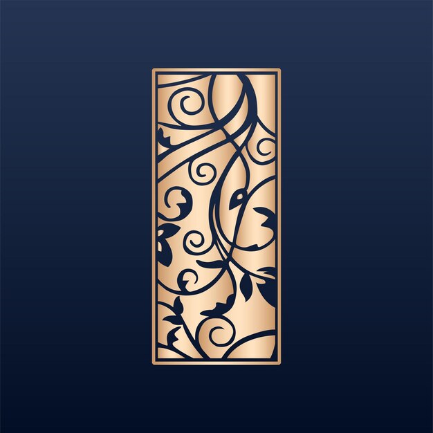 Vetor elementos decorativos moldura de borda bordas padrão arquivos de padrão islâmico dxf modelo de painel de corte a laser