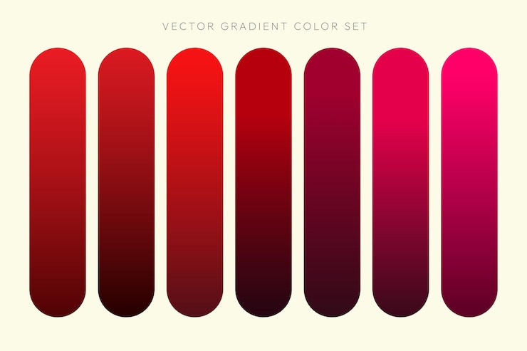Vetor elementos do conjunto de cores de gradiente