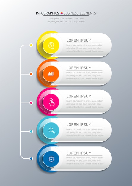 Elementos do vetor para infográfico.