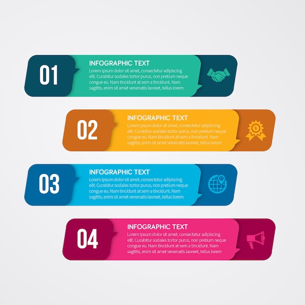 Vetor elementos do vetor para o modelo de infográfico para fluxo de trabalho