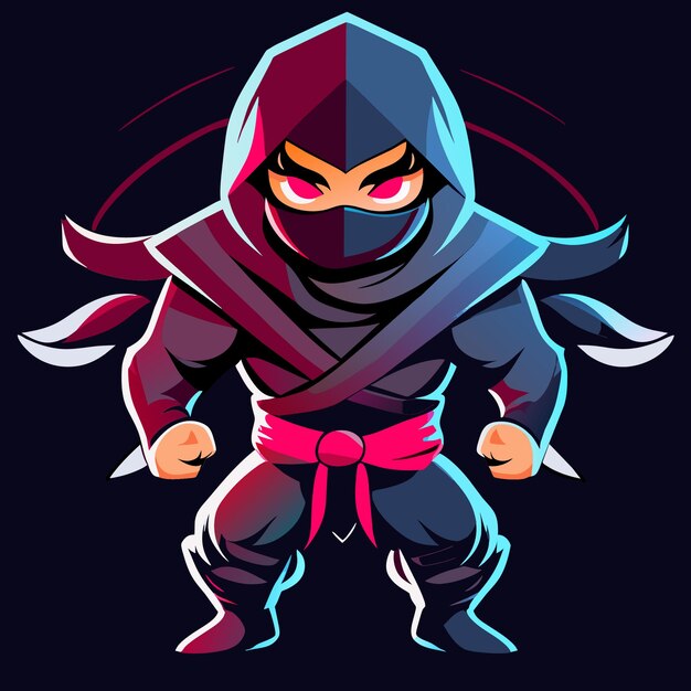 Vetor elementos gráficos mascotstyle ninja