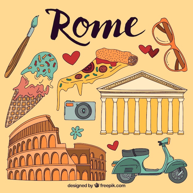 Elementos ilustrados roma