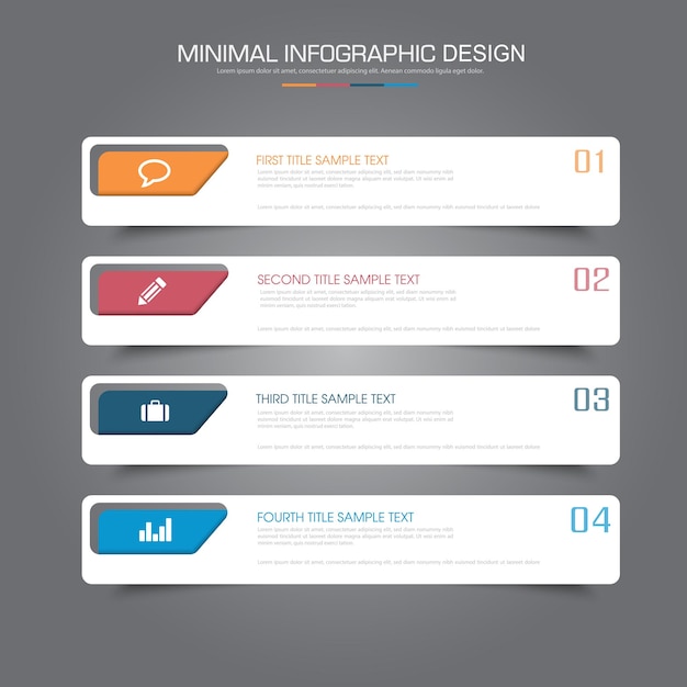 Elementos infográficos com processo de círculo de ícones de negócios ou design de vetor de fluxo de trabalho de etapas e opções