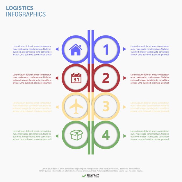 Vetor elementos infográficos criativos eps10ideas de negócios imagem vetorial