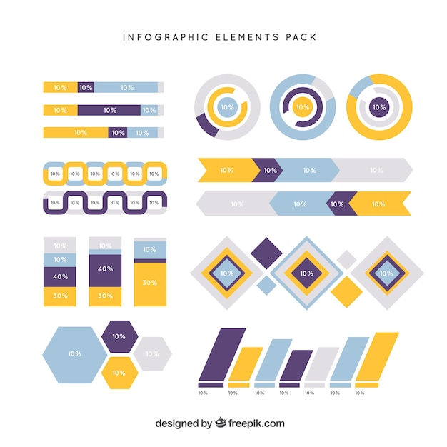 Vetor elementos infographic geométricas