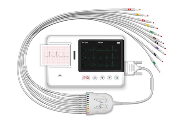 Eletrocardiógrafo com cabo