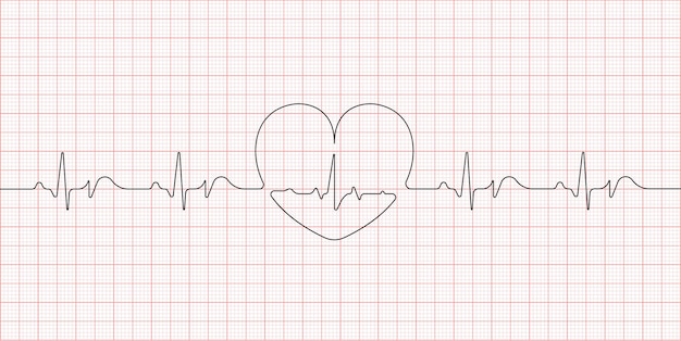 Eletrocardiograma. Batimento cardiaco. Símbolo de saúde médica