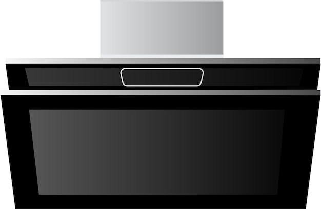 Eletrodomésticos. exaustor moderno na cor preta. imagem vetorial em um fundo branco.