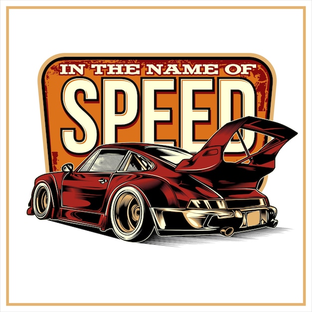 Em The Name Of Speed, ilustração vintage