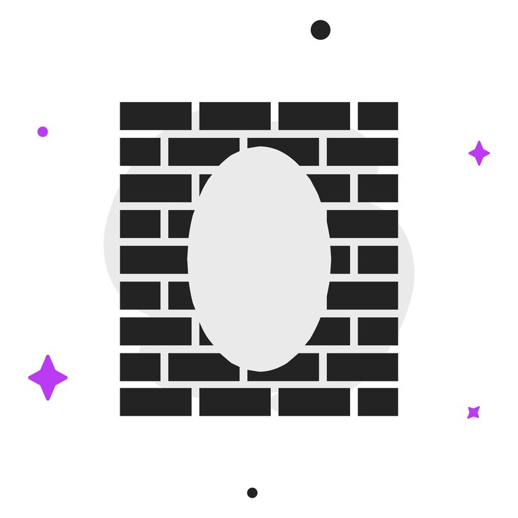 Vetor em tijolos em ilustração vetorial de estilo plano conceito de negócio simples pictograma em fundo isolado