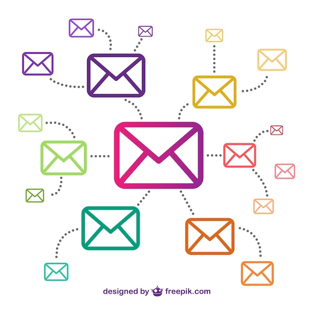 Email conncetion free vector