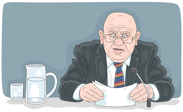 Embaixador da Rússia na ONU Vassily Nebenzia fazendo uma declaração oficial na reunião