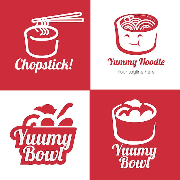 Embalagem com o logotipo do alimento de macarrão
